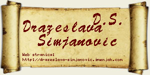 Dražeslava Simjanović vizit kartica